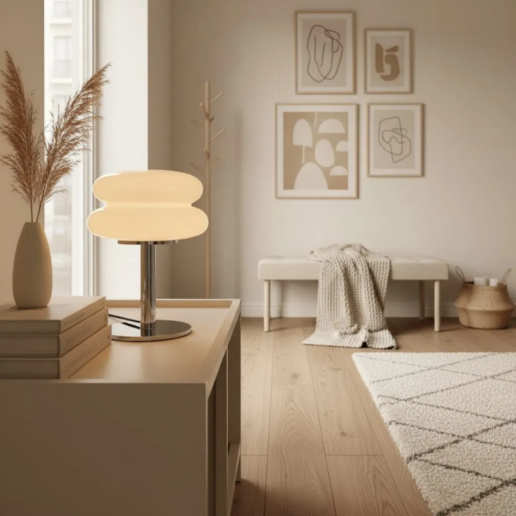 Marta Modern Bauhaus Glass Table Lamp