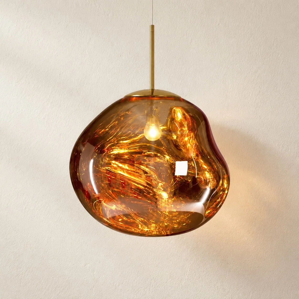Vue couleur de la suspension Molten Form or