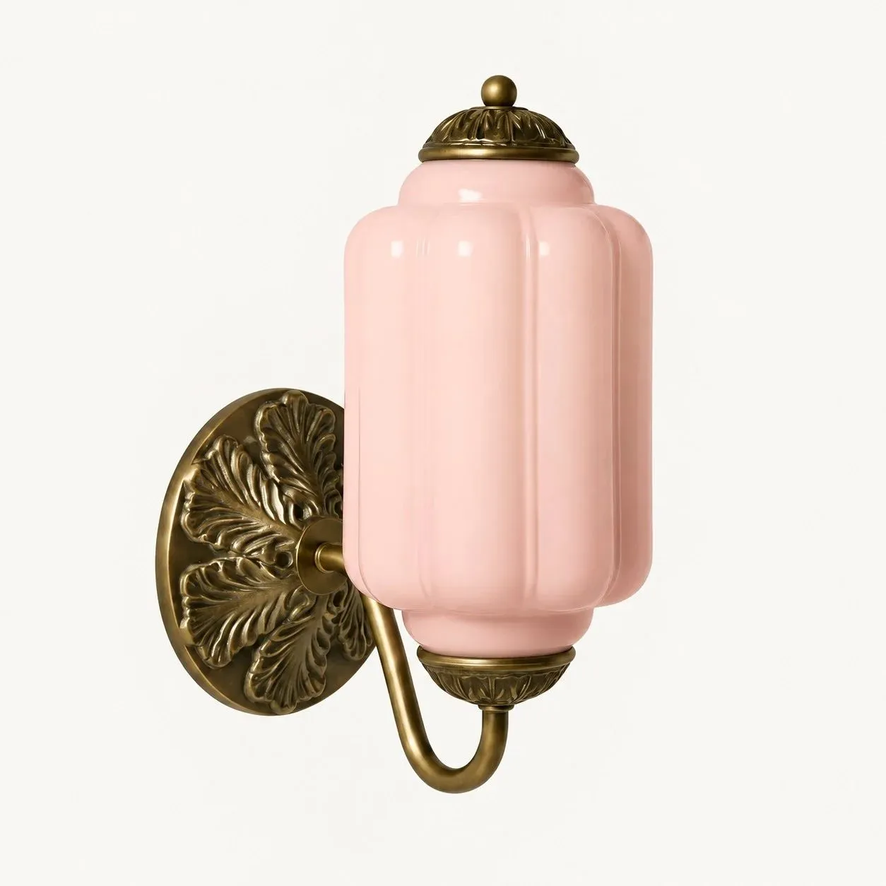 The Eloise Scallop Milk Glass Sconce Wall Light