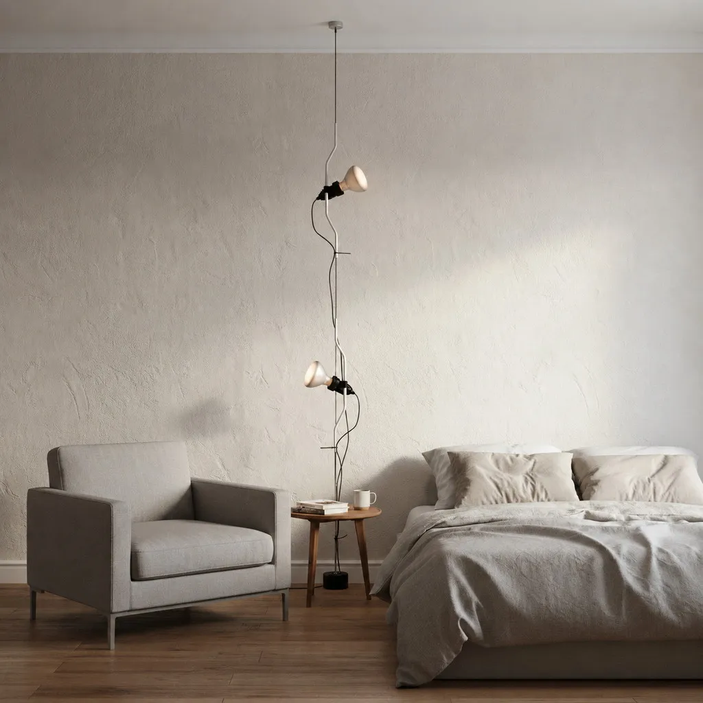 Multicolored Floor Lamp With Line