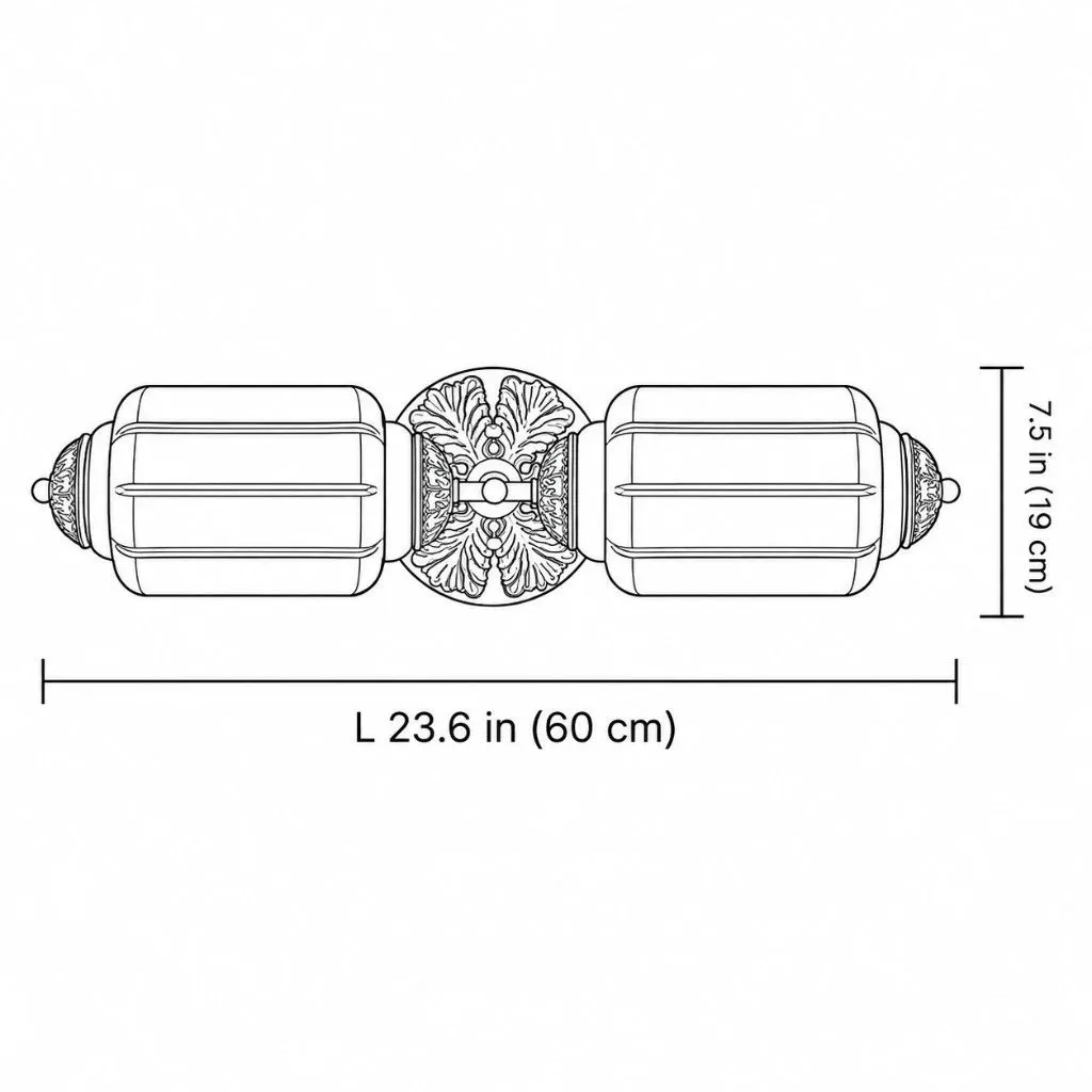 Schéma coté de la double applique Eloise