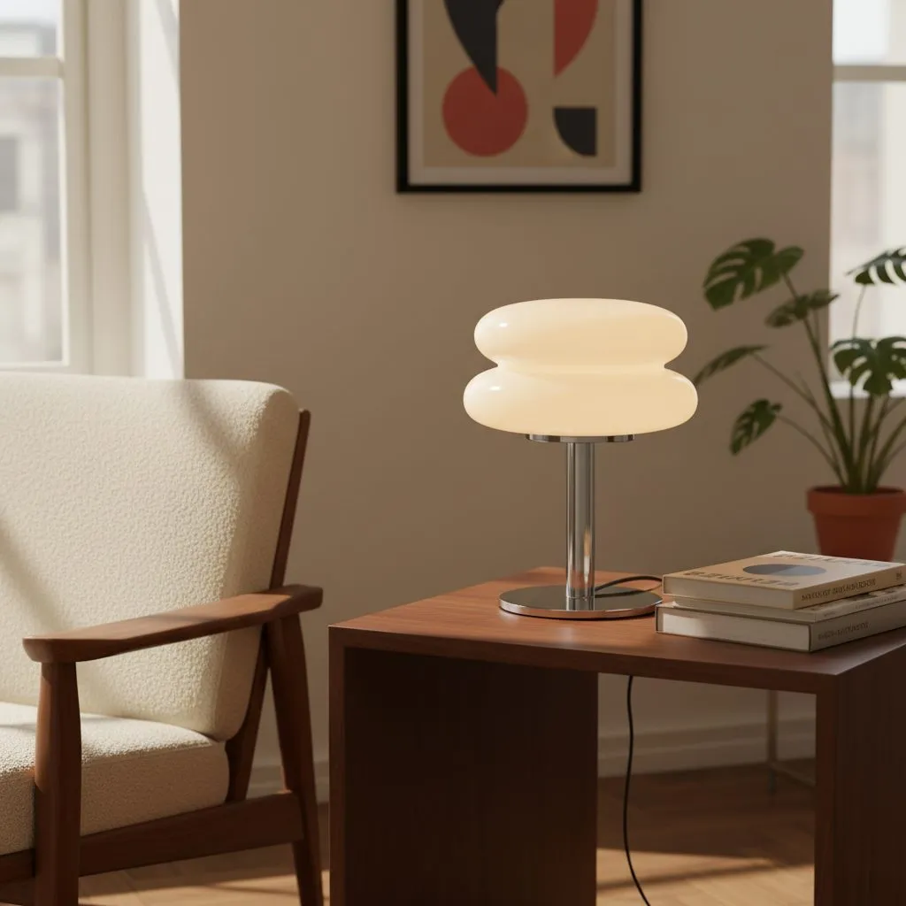 Marta Modern Bauhaus Glass Table Lamp