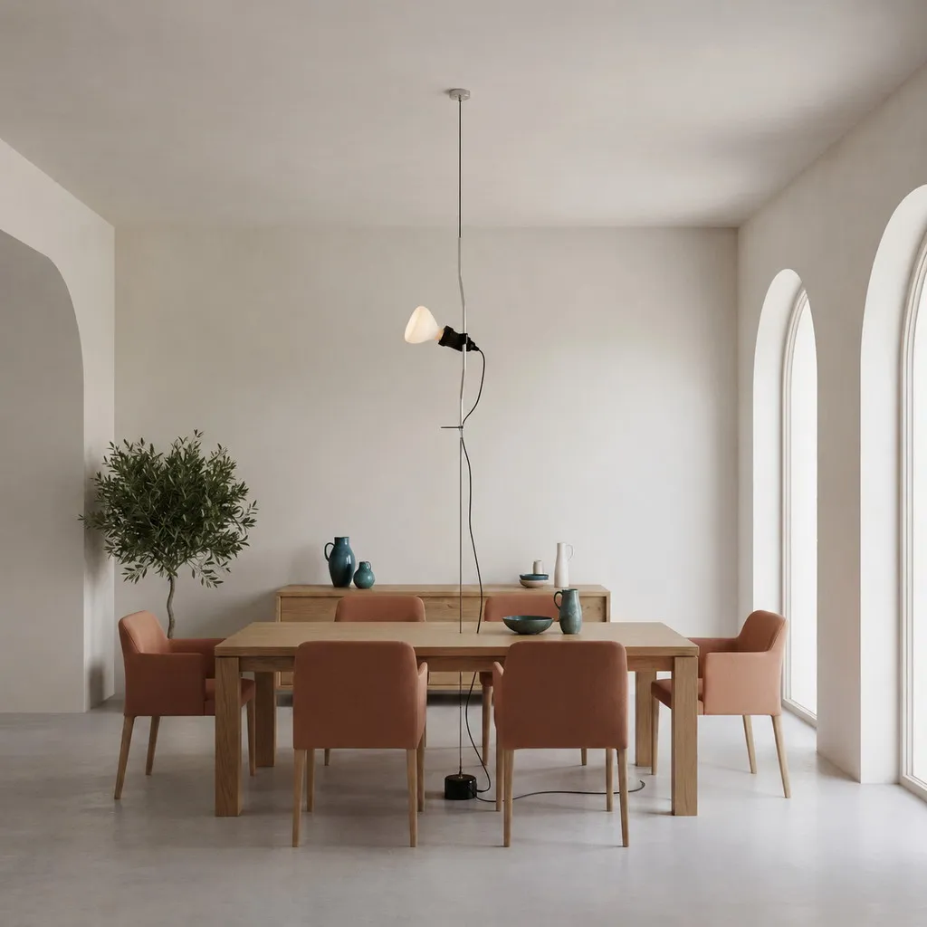 Multicolored Floor Lamp With Line