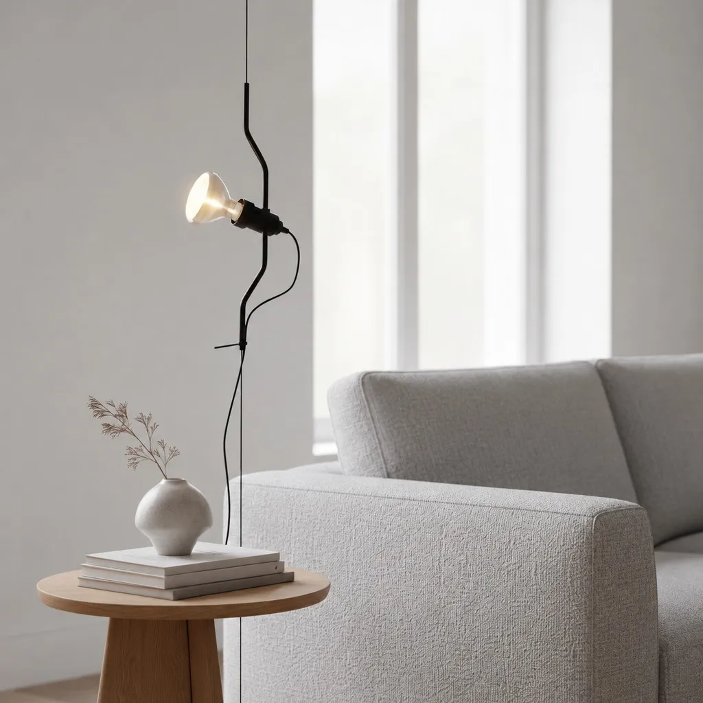 Multicolored Floor Lamp With Line
