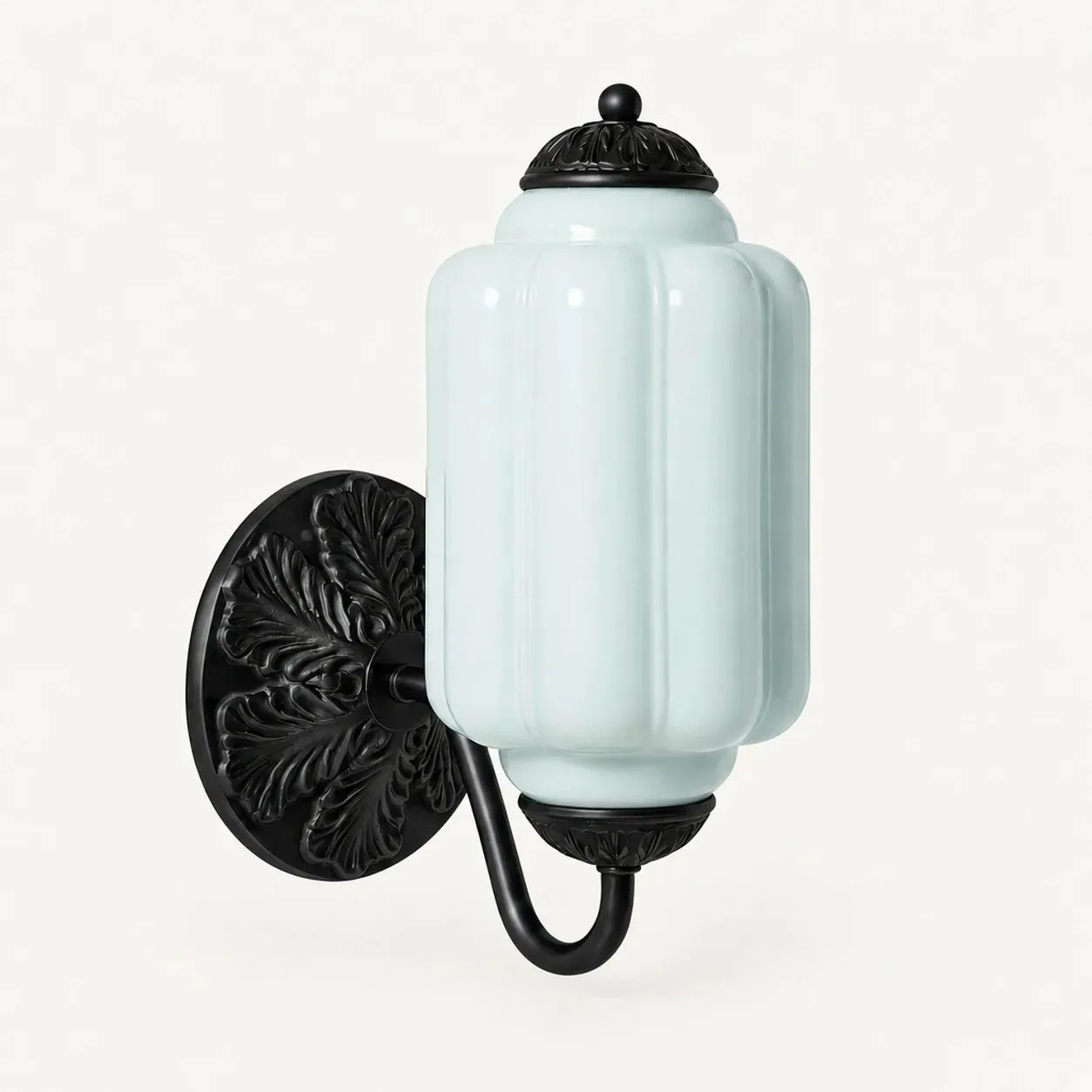 The Eloise Scallop Milk Glass Sconce Wall Light