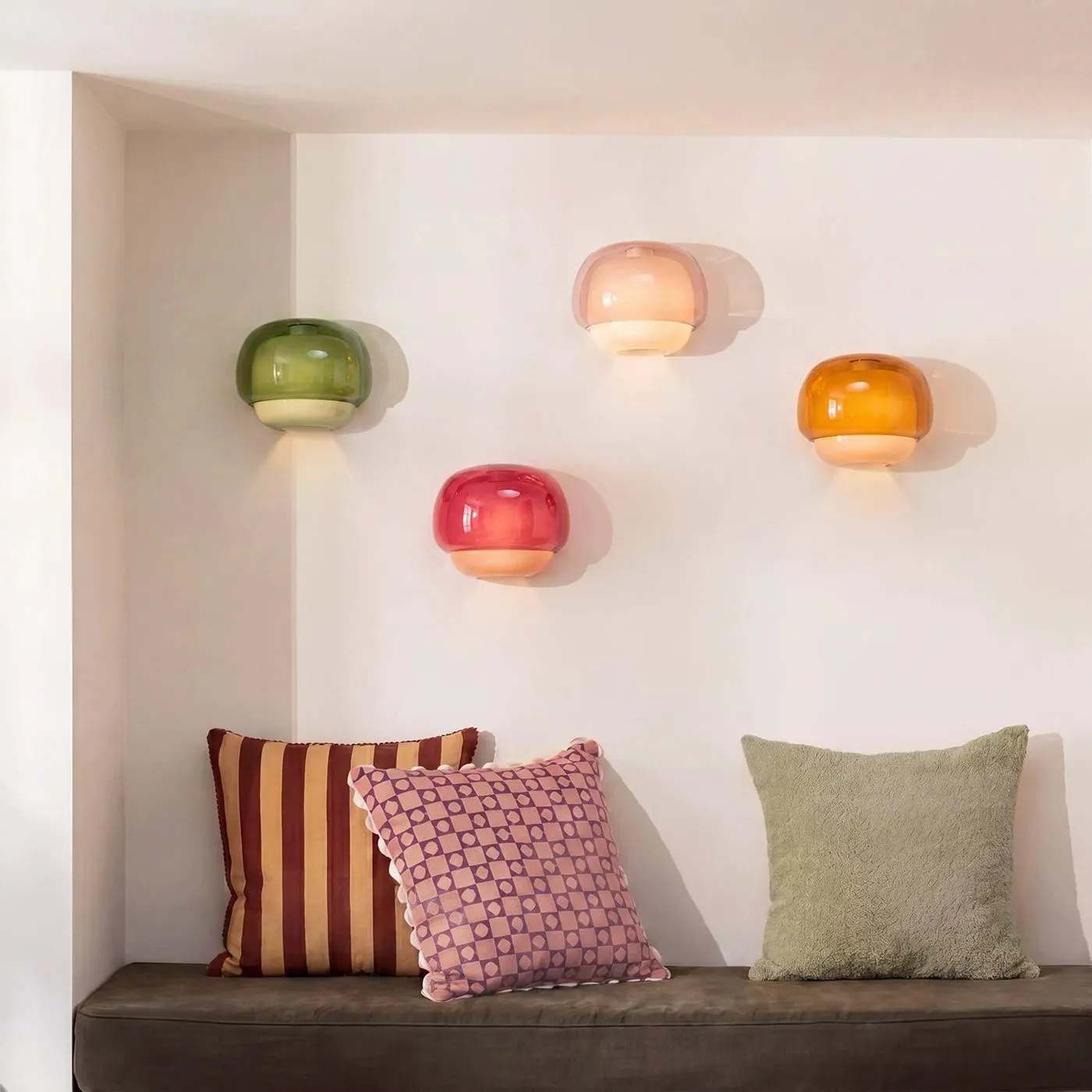 Sanae Modern Colorful Glass Shade Wall Sconce