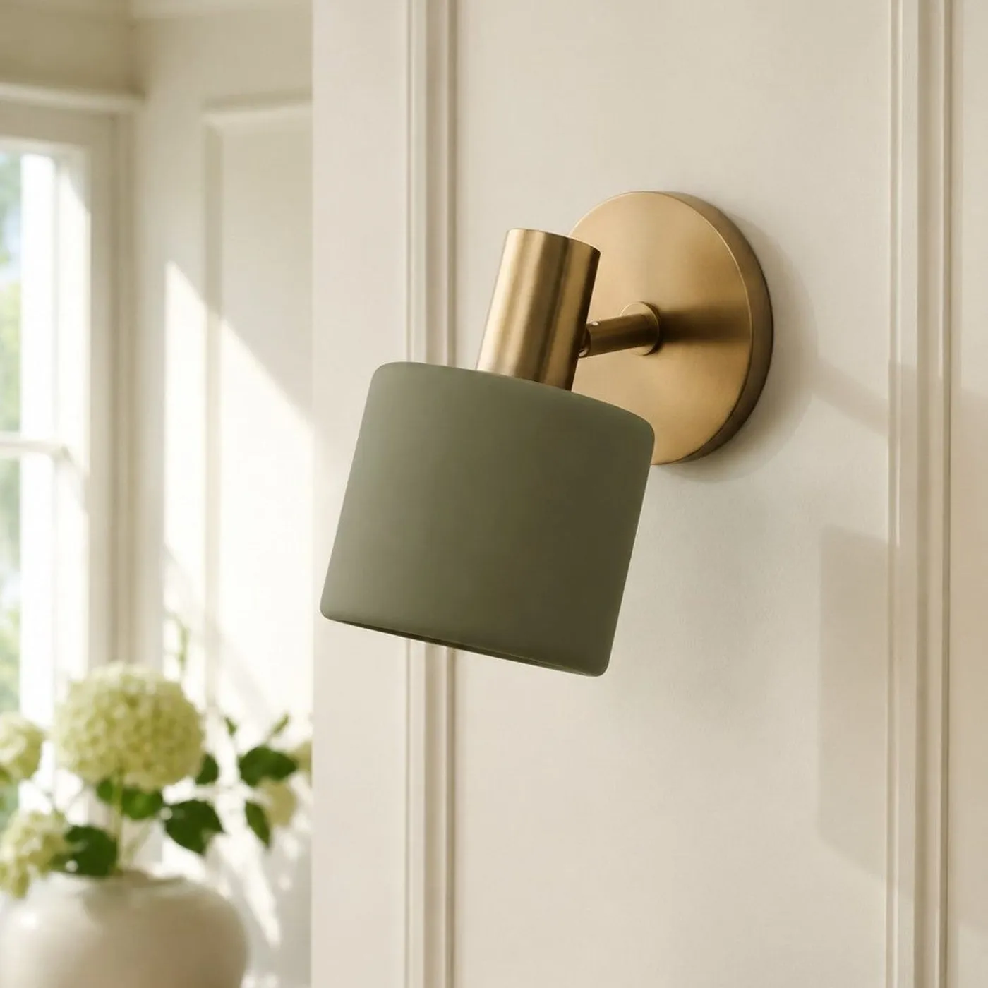 Cerova Modern Porcelain Pivoting Wall Sconce