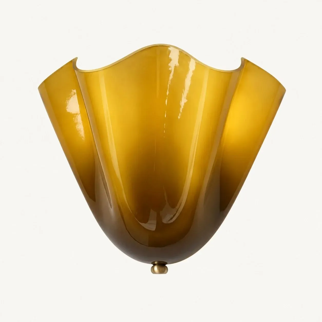 Velora Hand Blown Glass and Ceramic Shell Wall Sconce for Bedroom and Living Room