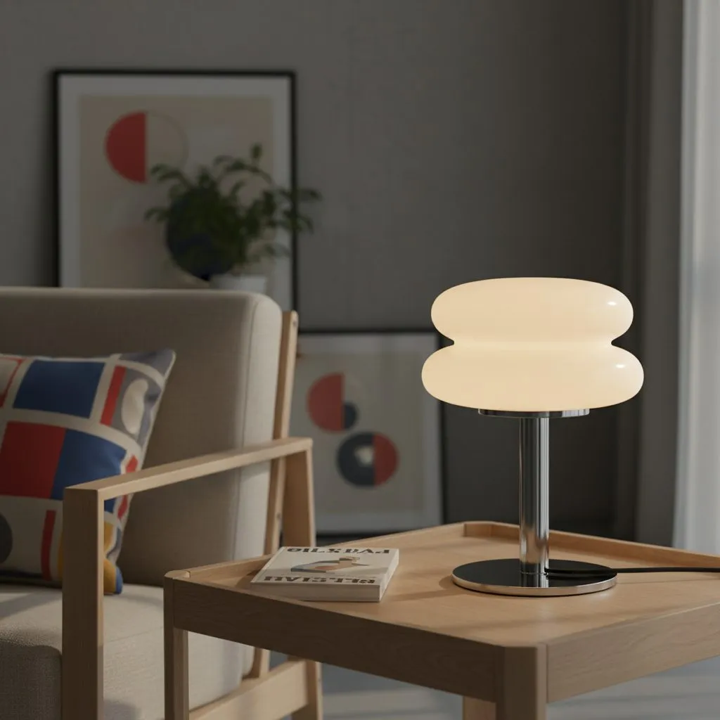 Marta Modern Bauhaus Glass Table Lamp