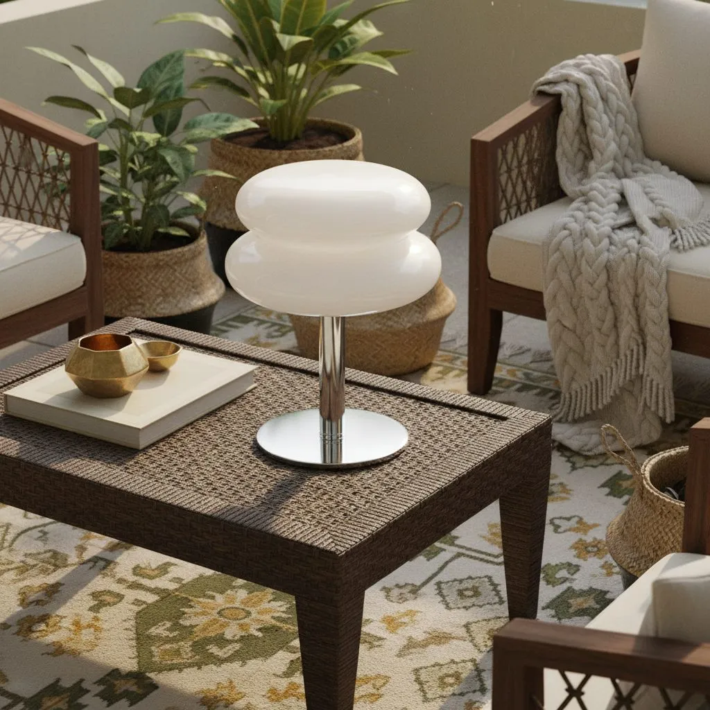 Marta Modern Bauhaus Glass Table Lamp