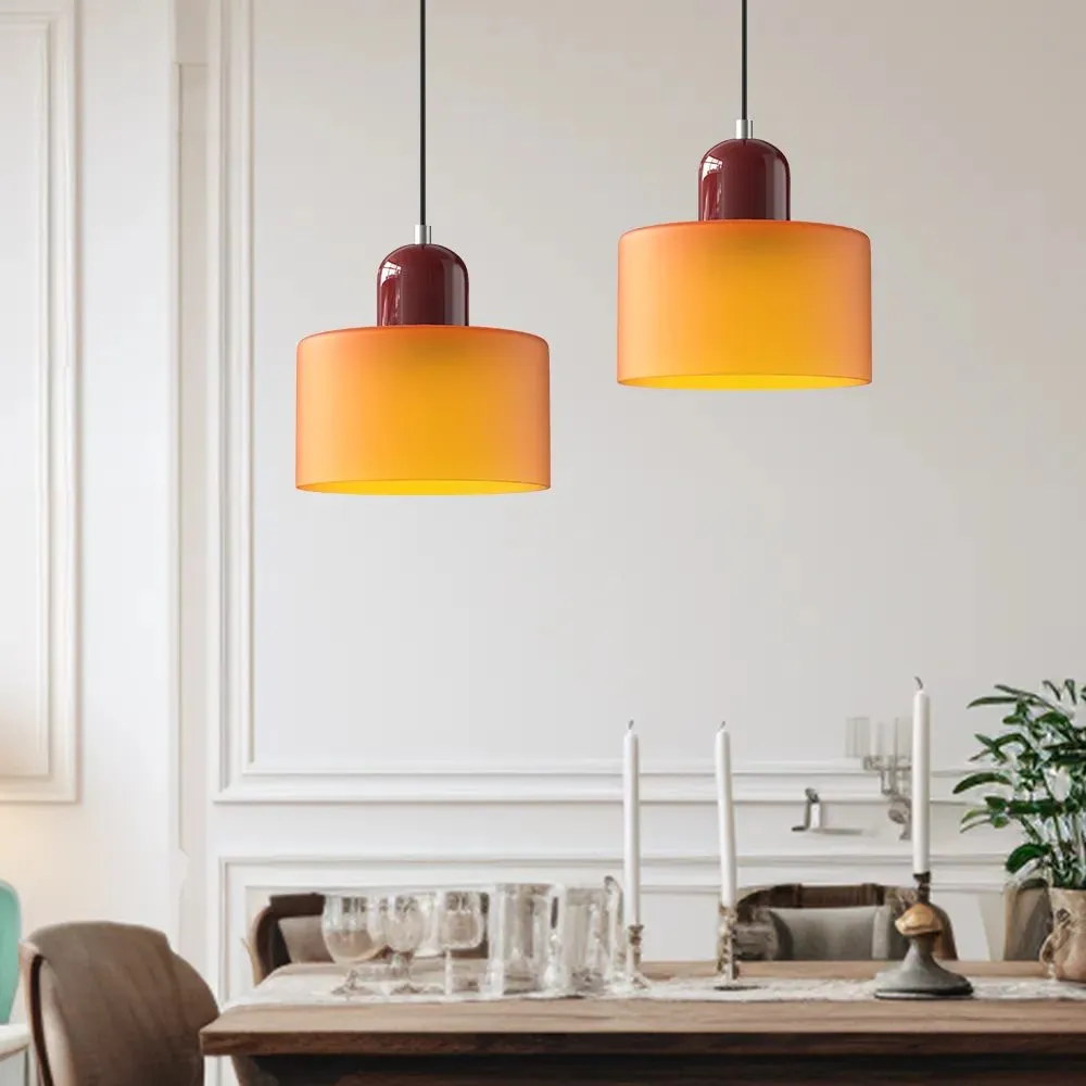 Morandi Modern White Glass Kitchen Island Pendant Light
