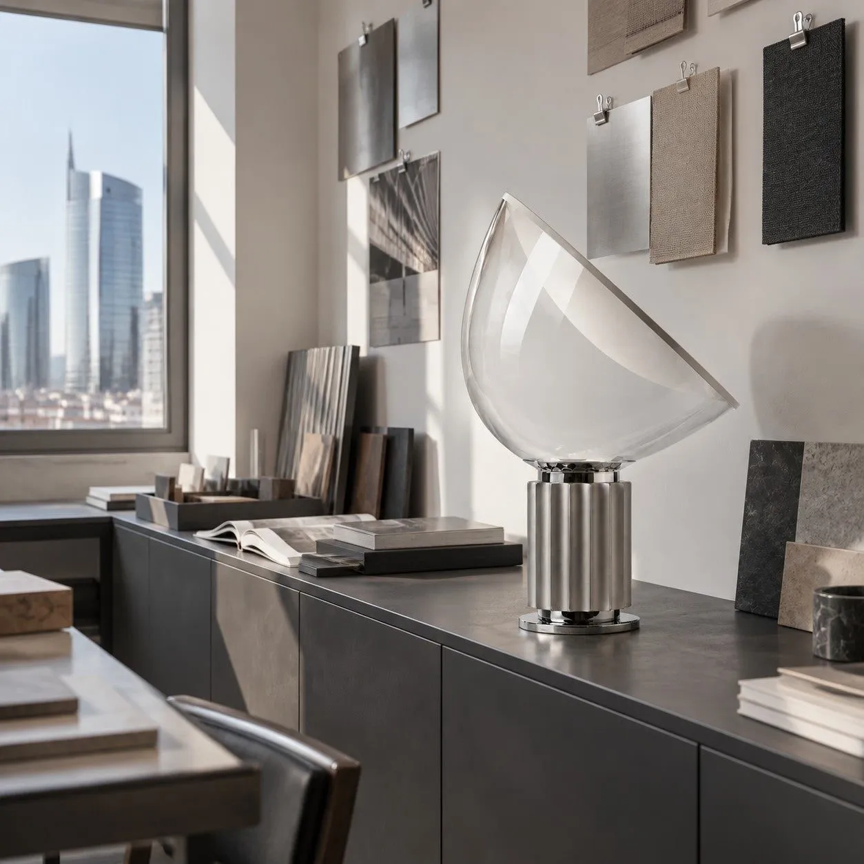 Bowlum Modern Bowl Shaped Glass Table Lamp