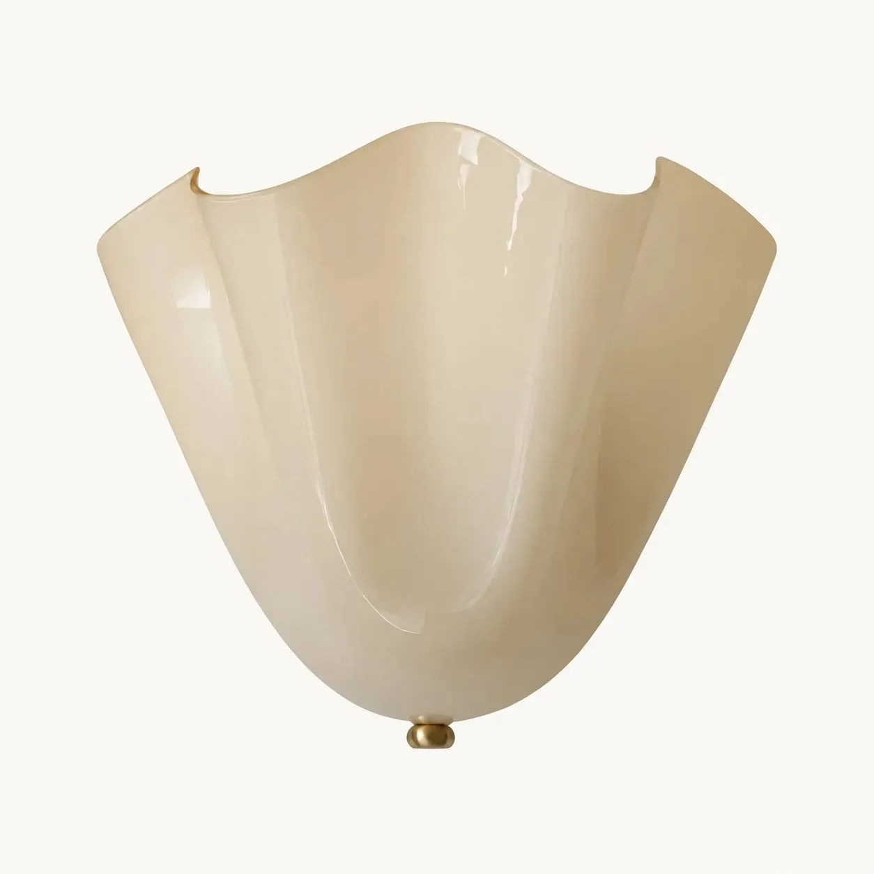Velora Hand Blown Glass and Ceramic Shell Wall Sconce for Bedroom and Living Room