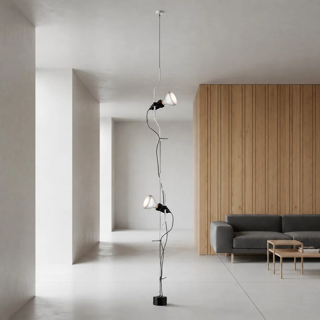 Multicolored Floor Lamp With Line