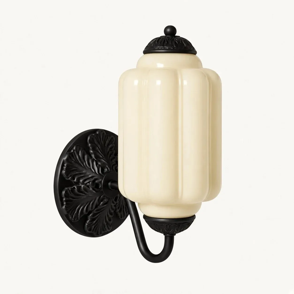 The Eloise Scallop Milk Glass Sconce Wall Light