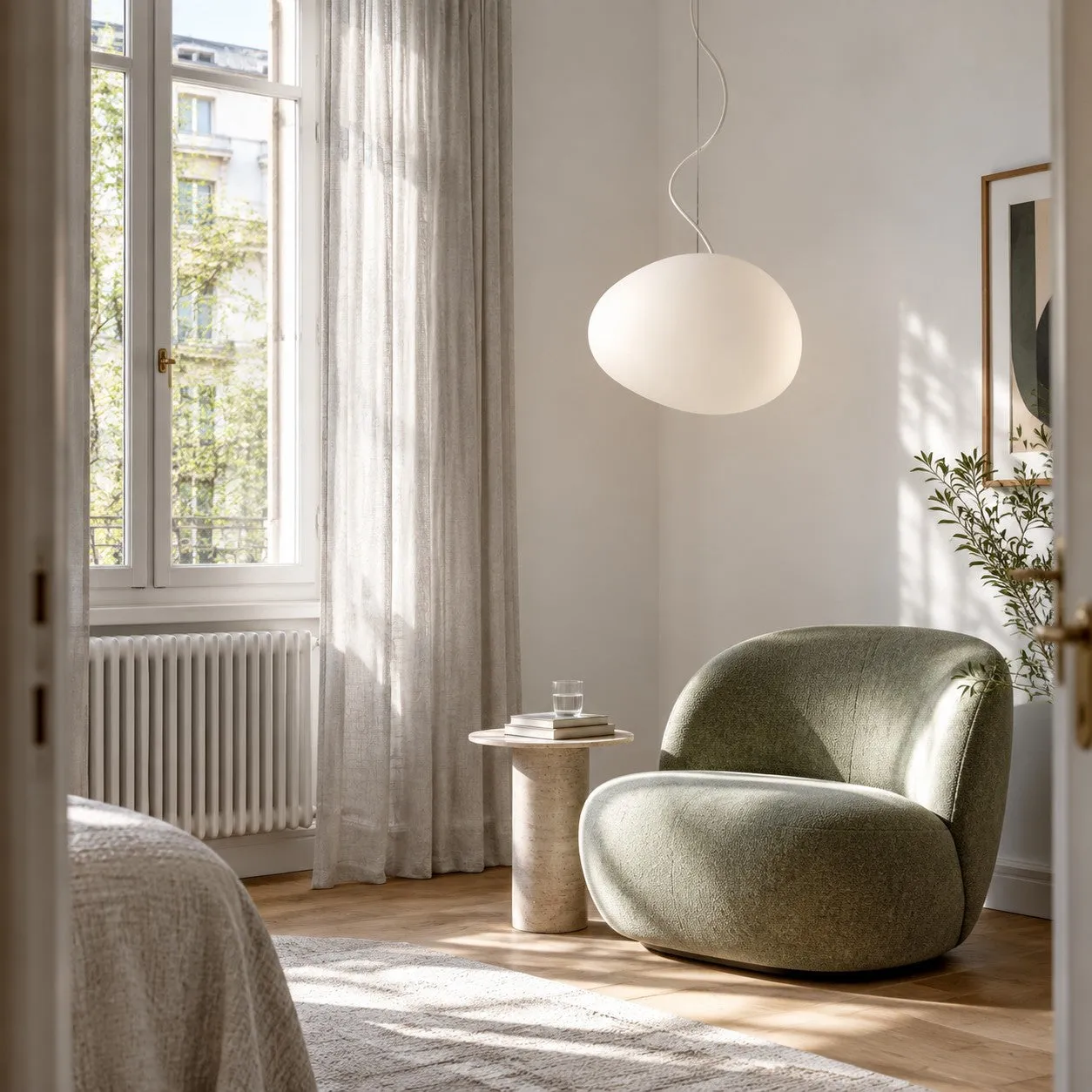 Stonea Milk Glass Pendant Light for Modern Interior Spaces