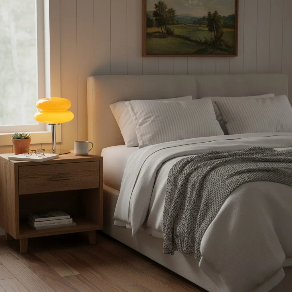 Marta Modern Bauhaus Glass Table Lamp