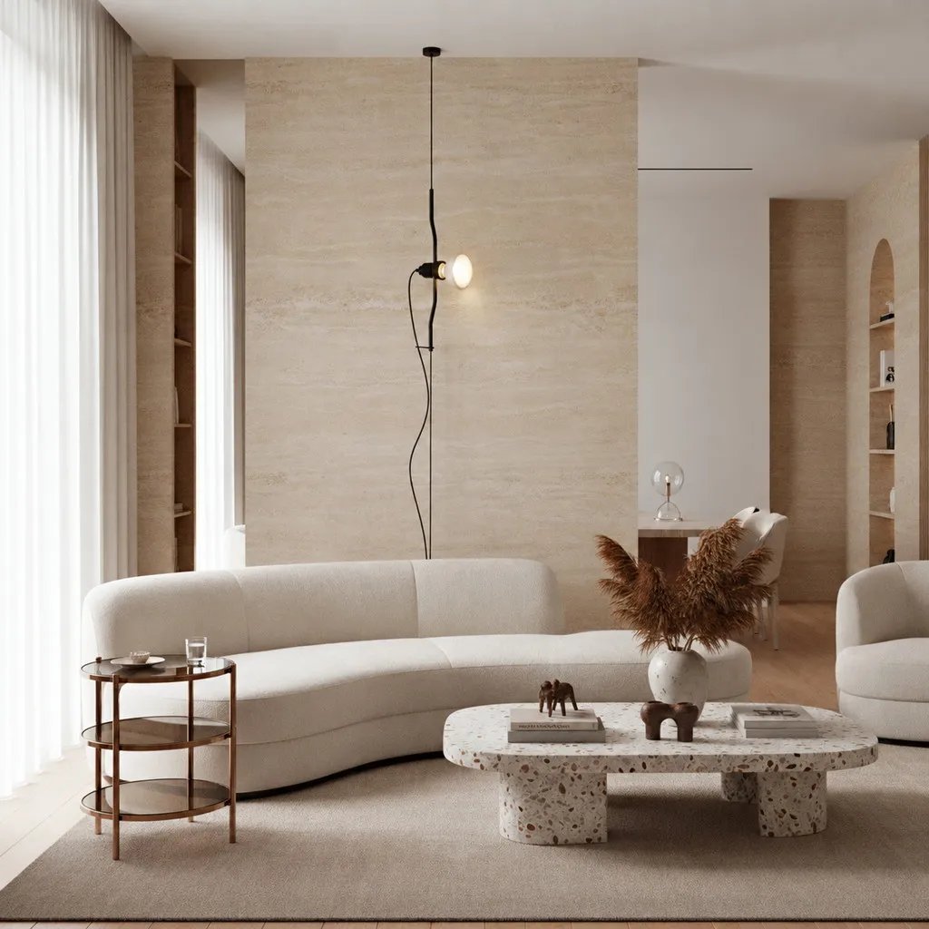 Multicolored Floor Lamp With Line