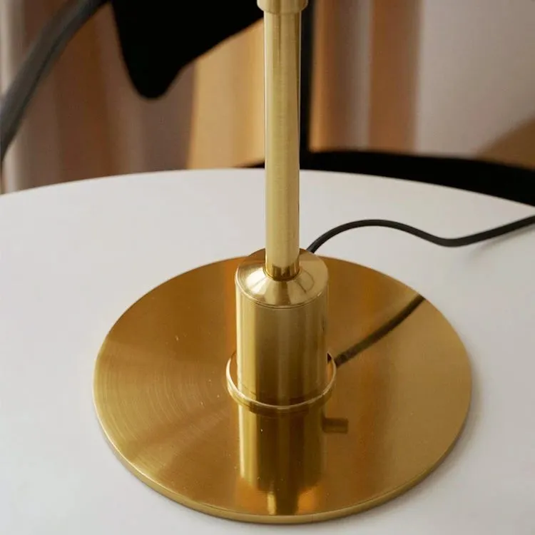 Three-Tier Glass Table Lamp for Nightstand and Living Room, Metal Base, 28 cm / 11 in