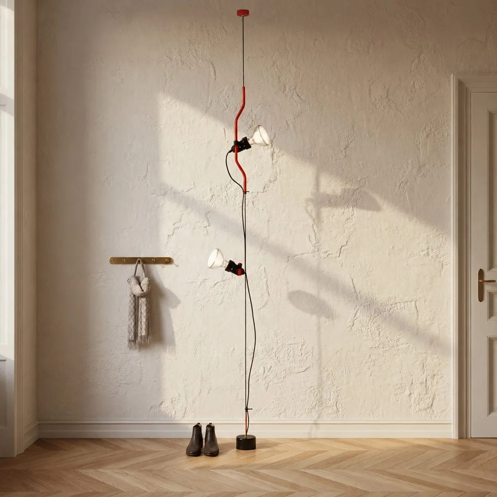 Multicolored Floor Lamp With Line