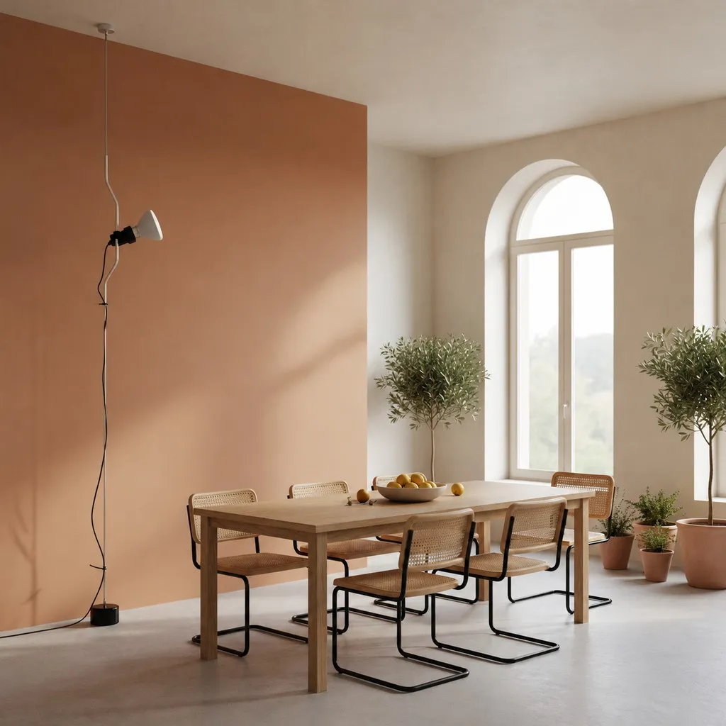 Multicolored Floor Lamp With Line