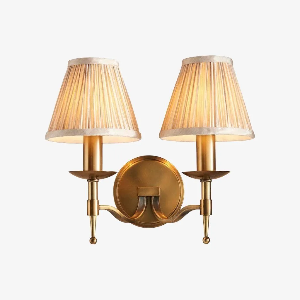 Tela Timeless Transitional Wall Lamp with Fabric Shade for Bedroom Dining Room