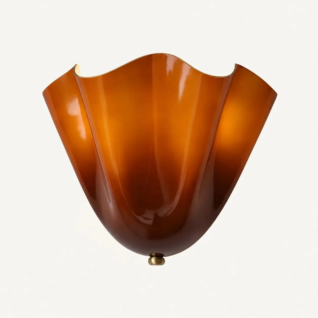Velora Hand Blown Glass and Ceramic Shell Wall Sconce for Bedroom and Living Room