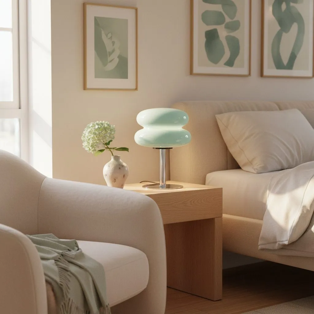Marta Modern Bauhaus Glass Table Lamp