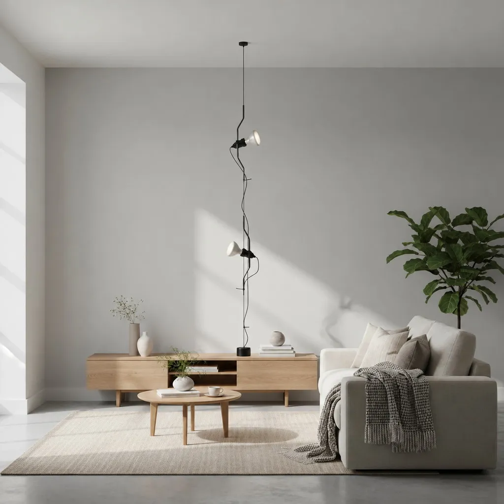 Multicolored Floor Lamp With Line